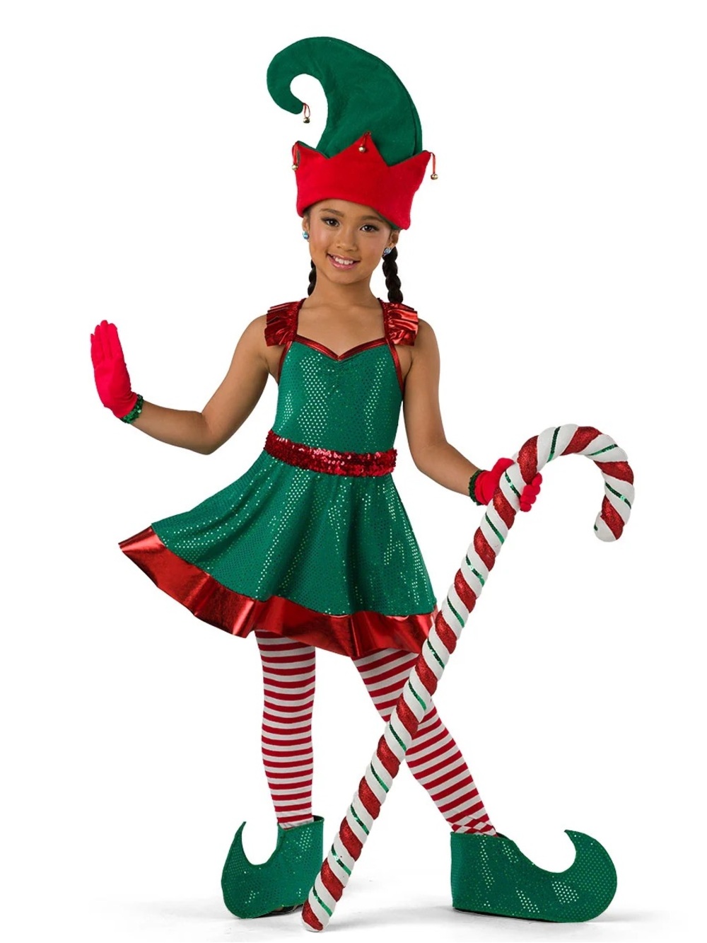A Wish Come True style H616 Green and Red Christmas dance recital dress size IMC